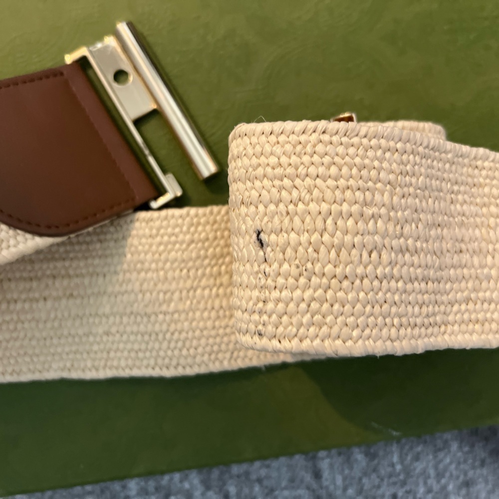 Lauren Conrad Women's Belt XL Tan Brown Beige Rustic Woven - Picture 4 of 6